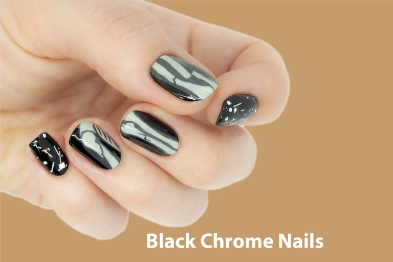Shine like the night sky: get ready for Black Chrome Nails