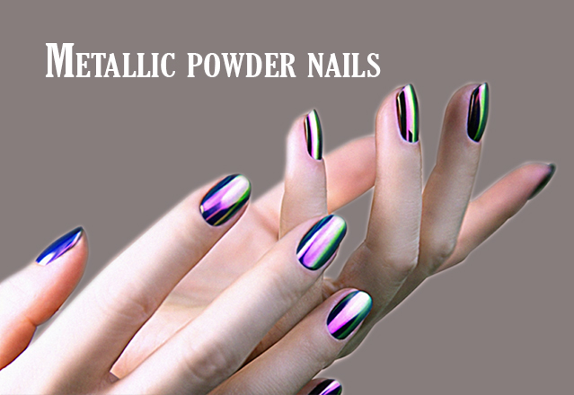 Metallic powder nails