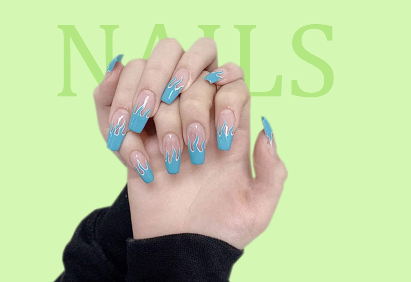 False nails and natural nails